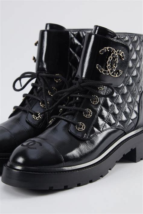 chanel black quilted|chanel quilted ankle boots.